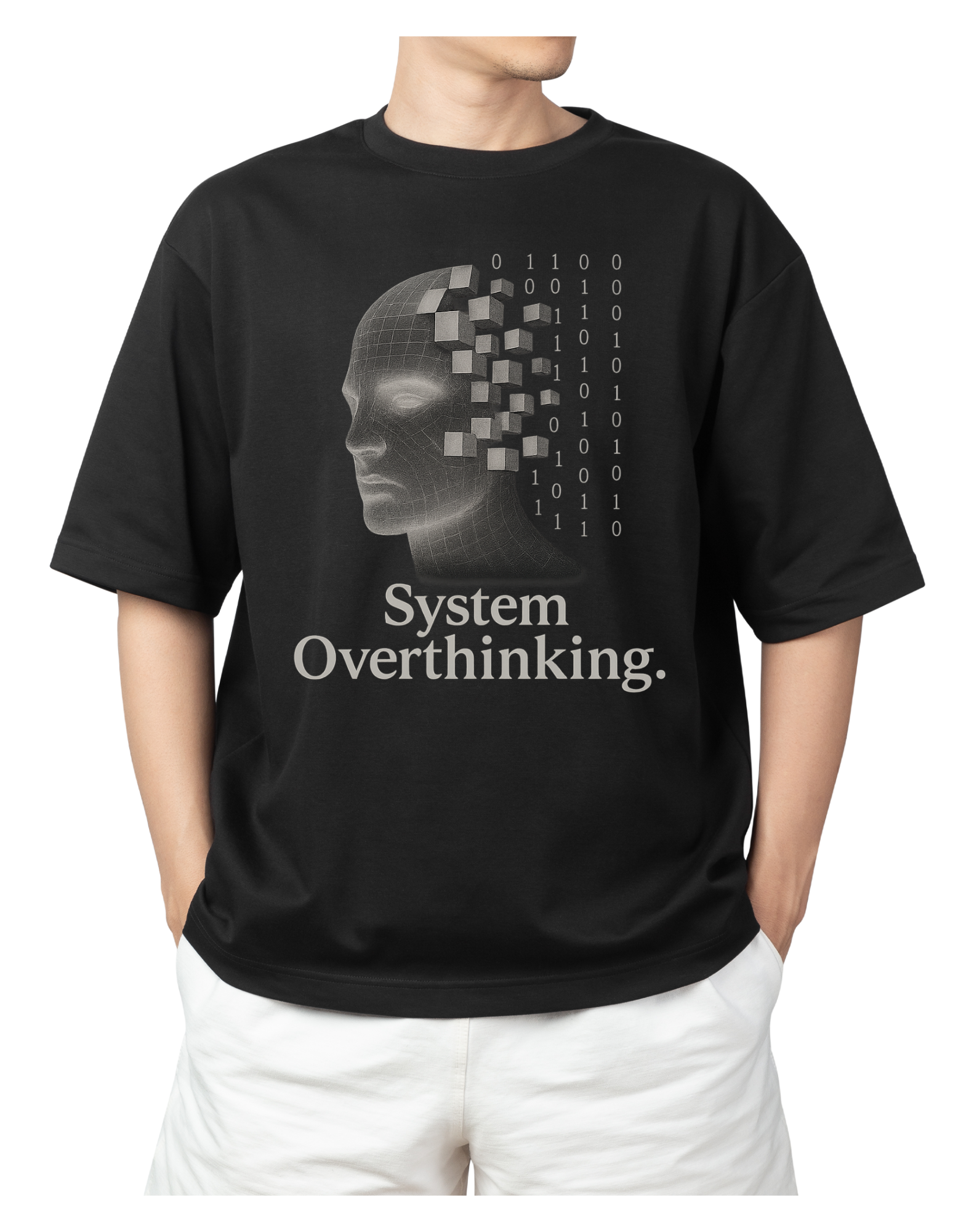 Men's black oversized Tshirt