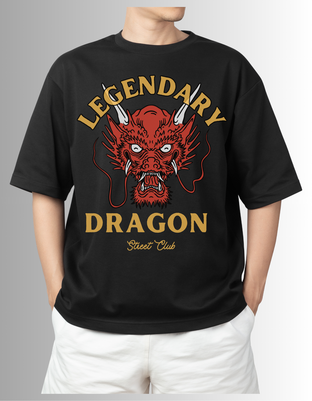 Men's black oversized Tshirt