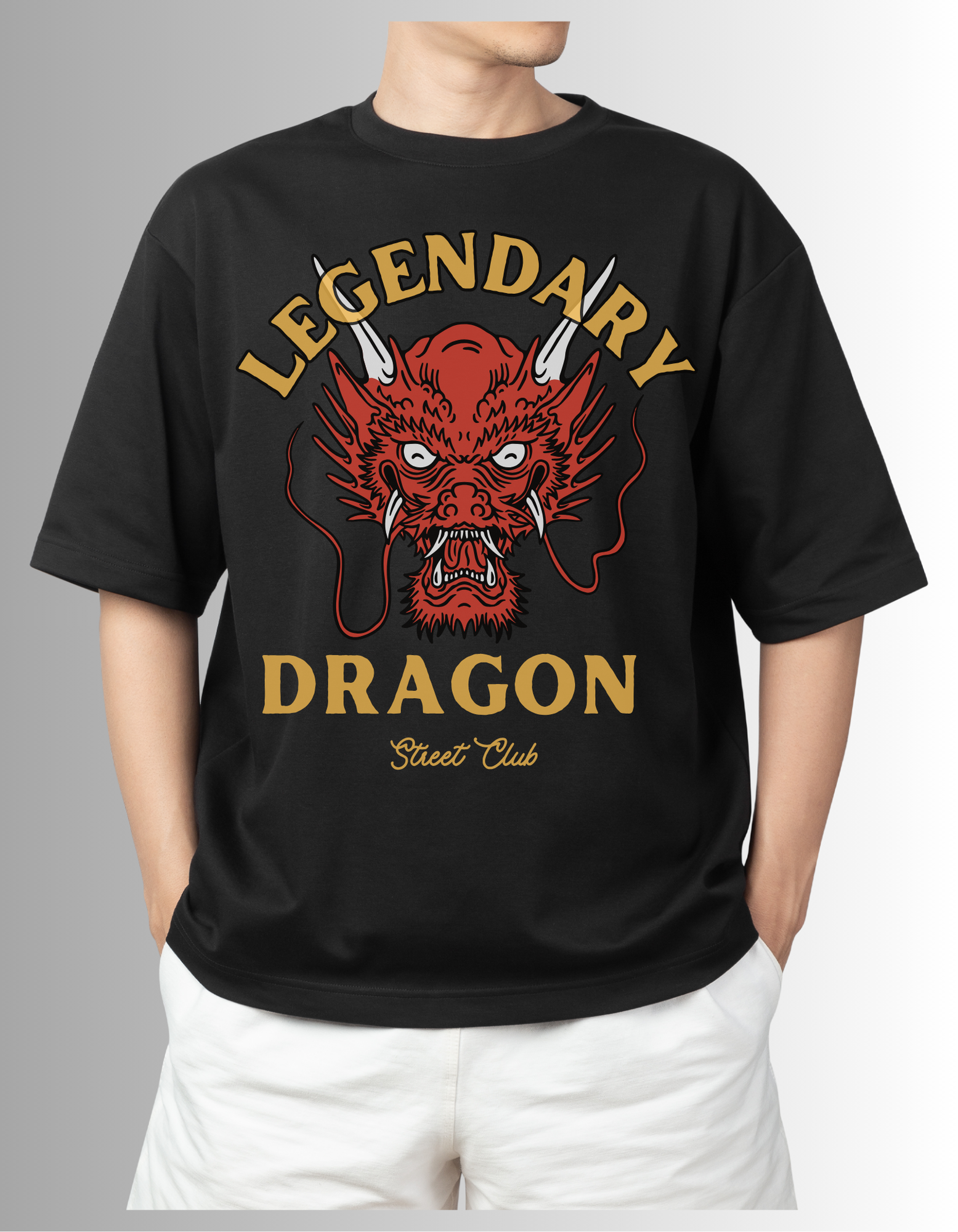 Men's black oversized Tshirt