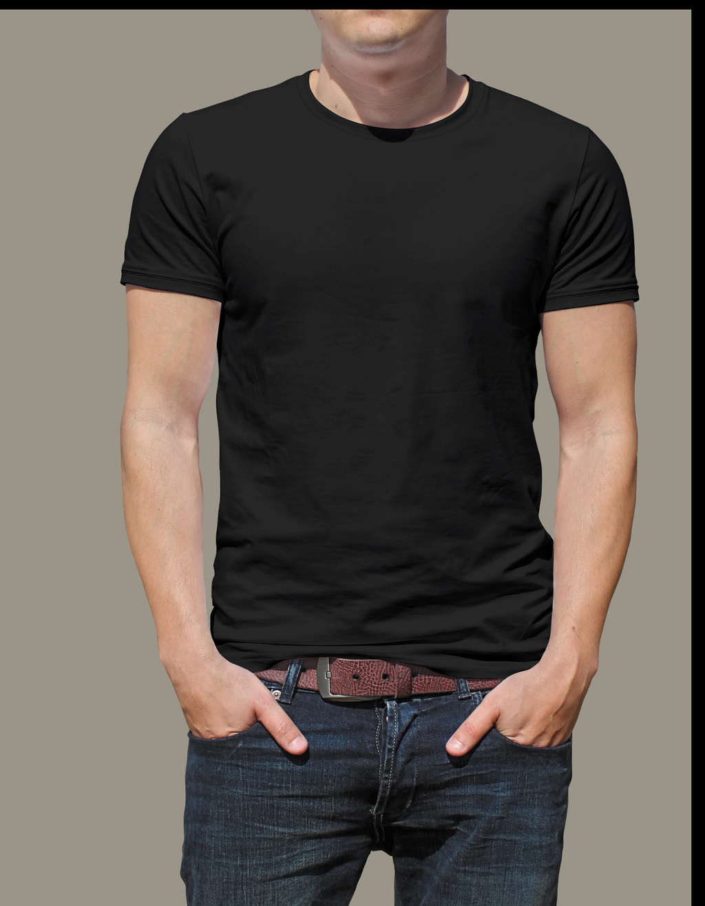 Men's regular fit black tshirt