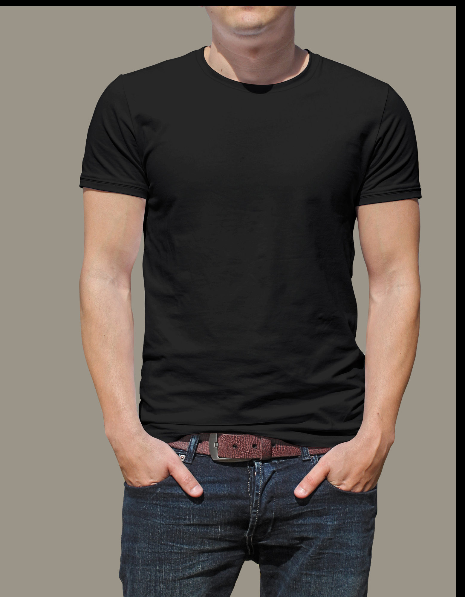 Men's regular fit black tshirt