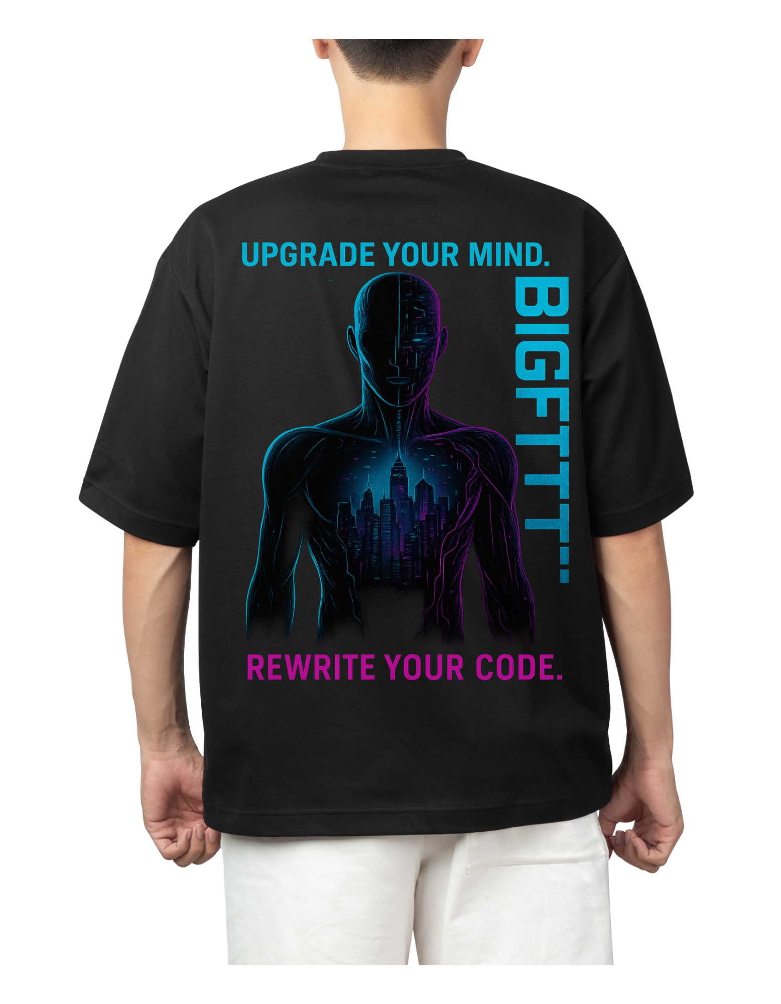 Men's black oversized Tshirt