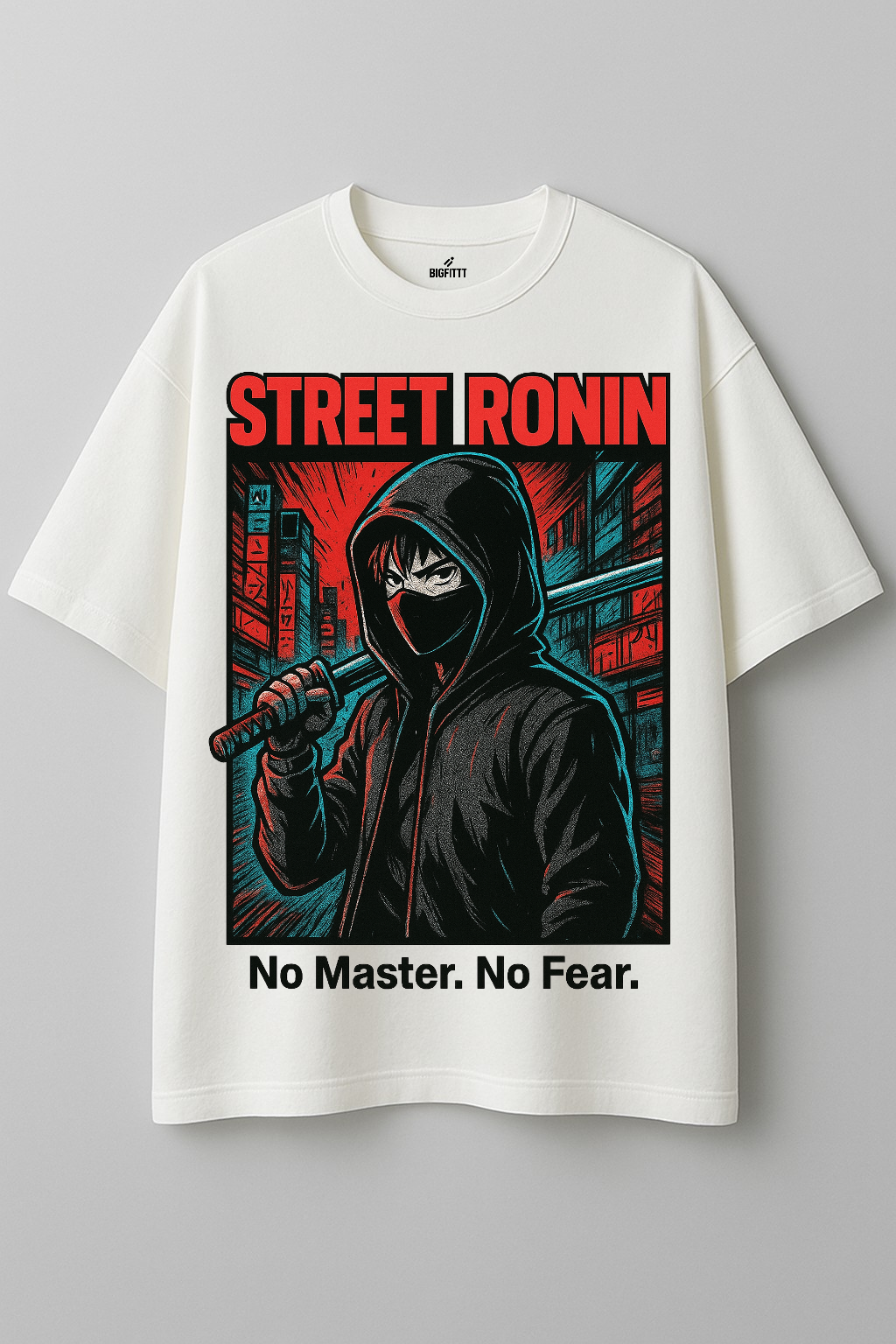 Men's off white oversized Tshirt anime