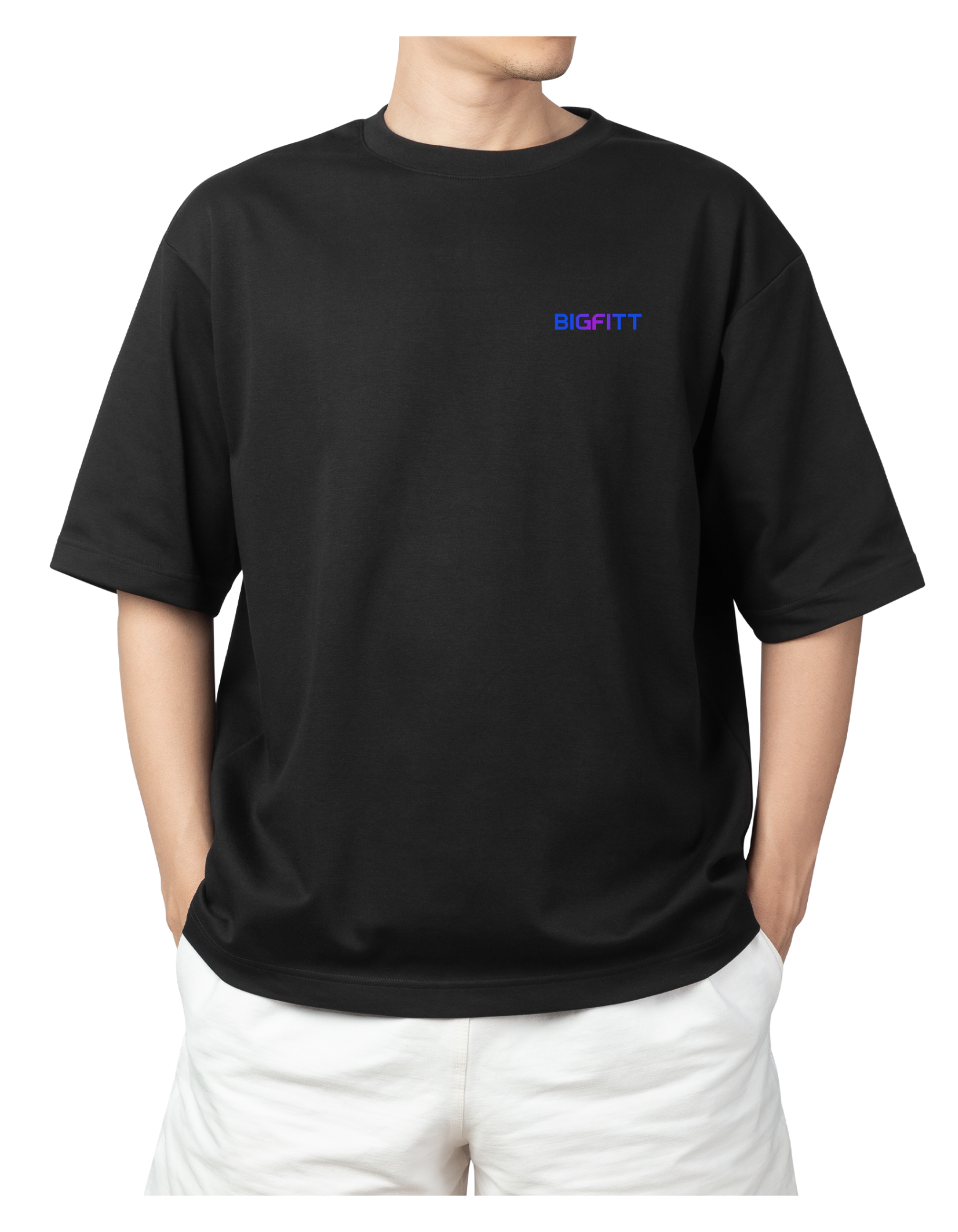 Men's black oversized Tshirt